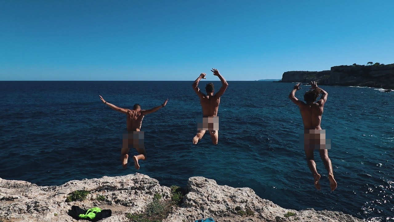 buddy jacobs add nude cliff jumping photo