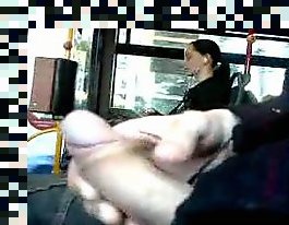 dickflash on bus