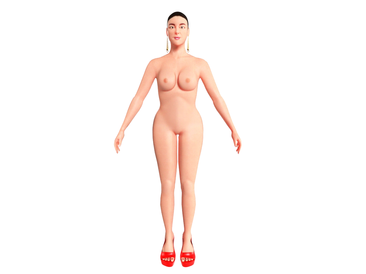 3d nude female